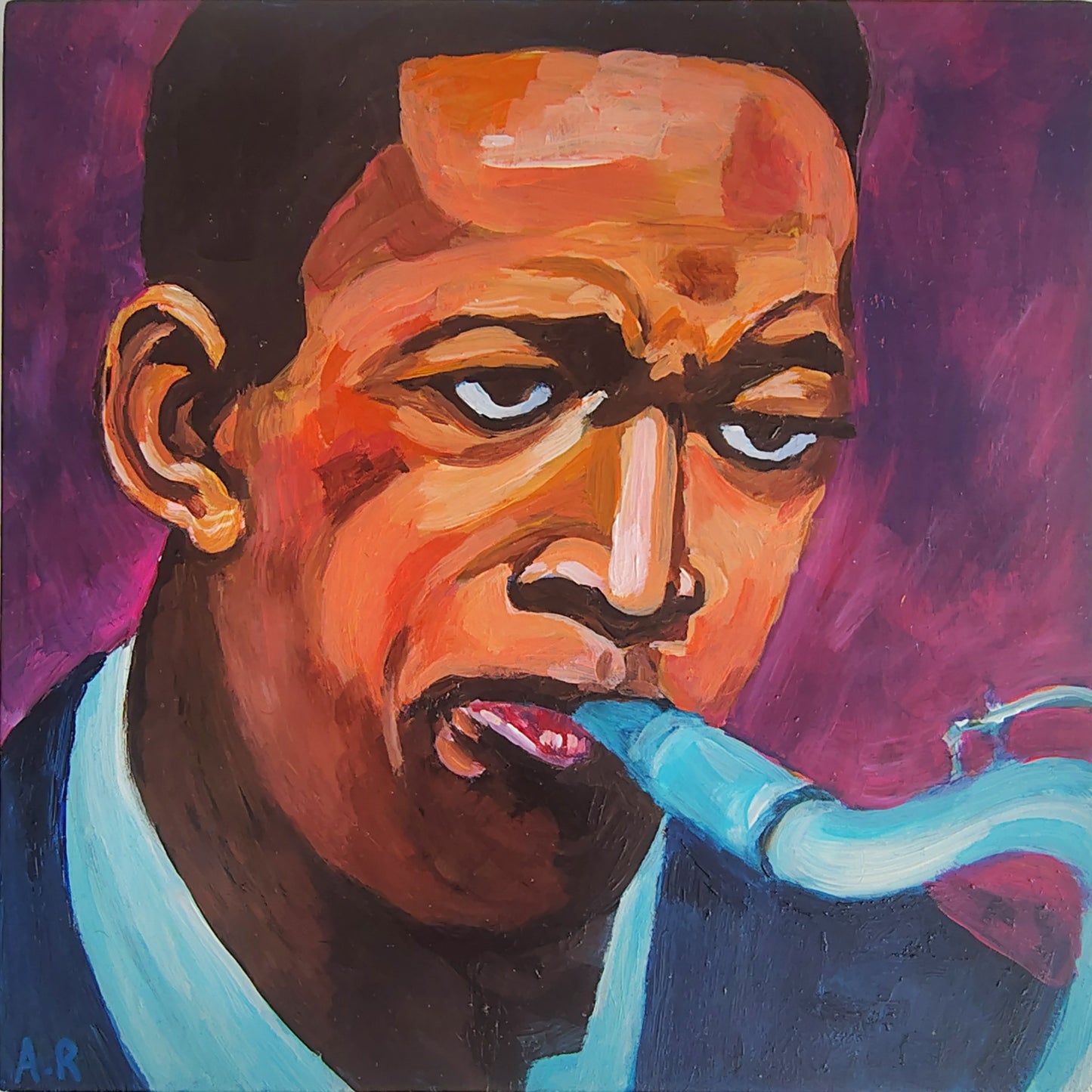 John Coltrane portrait painting