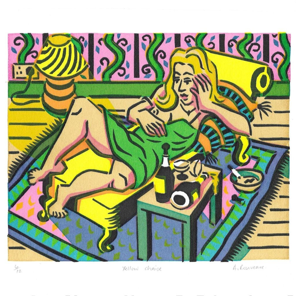 Yellow Chaise screenprint