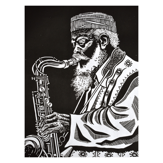 Pharoah Sanders  - Linocut